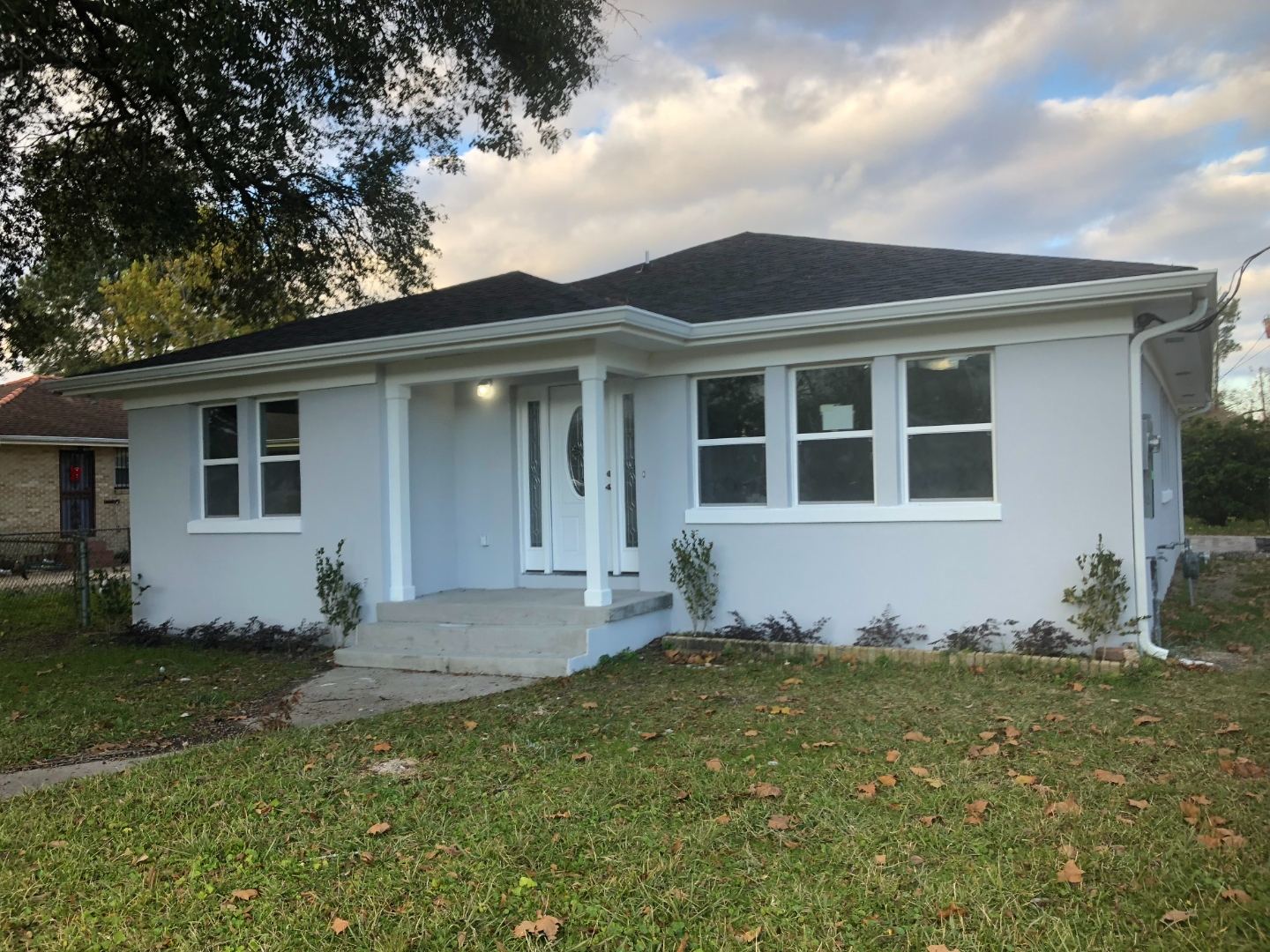 Completed residential renovation exterior front