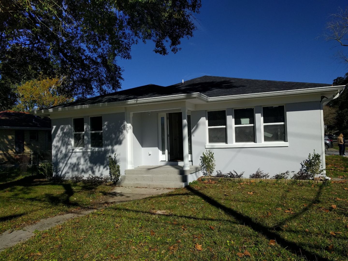 Completed home renovation exterior